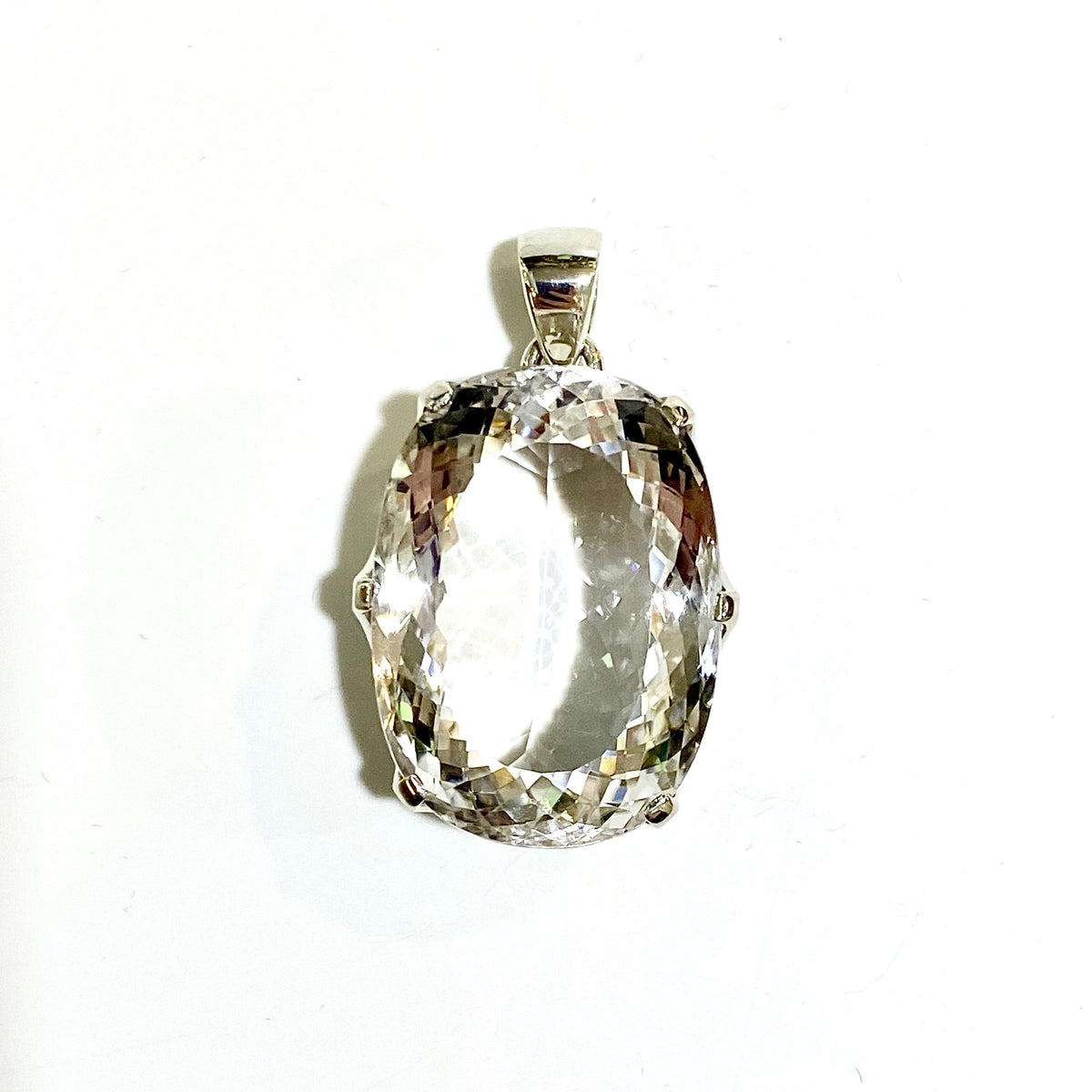 Sterling Silver Rock Crystal Pendant