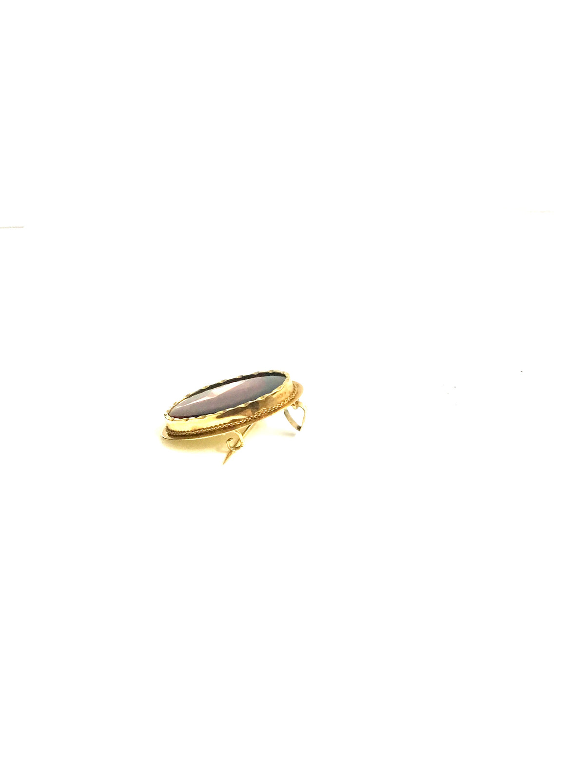 Antique 18ct Yellow Gold Enamel Brooch