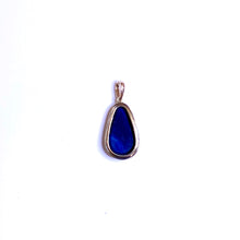 18ct Yellow Gold Solid Black Opal Pendant