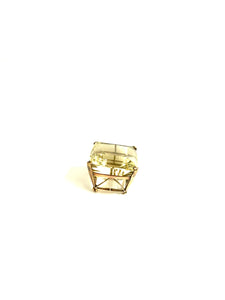 18ct Yellow Gold Citrine Square Pendant