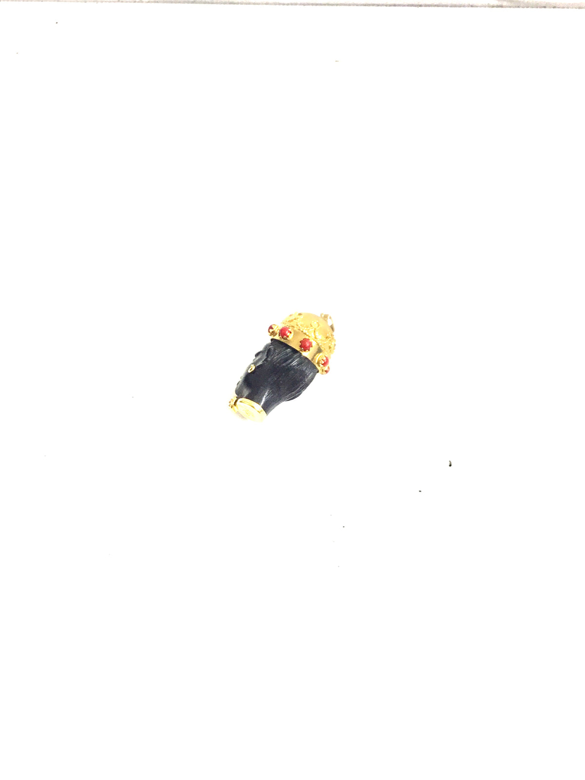 18ct Gold Blackamoor Pendant