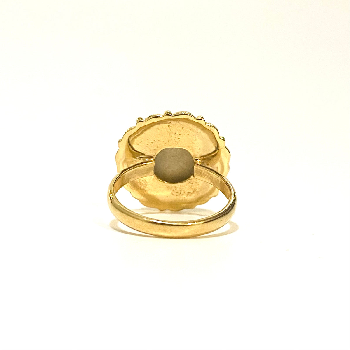 Sterling Silver Gold Plated Opal Ring
