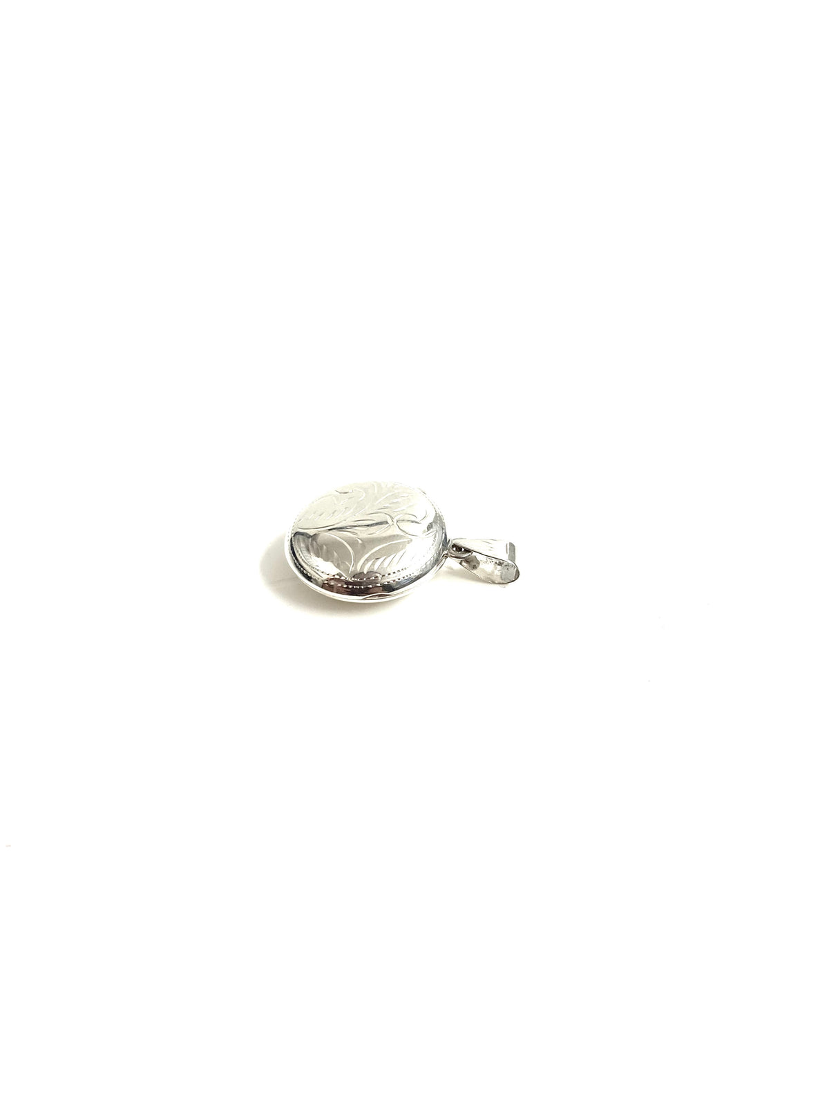 Sterling Silver Round Engraved Locket
