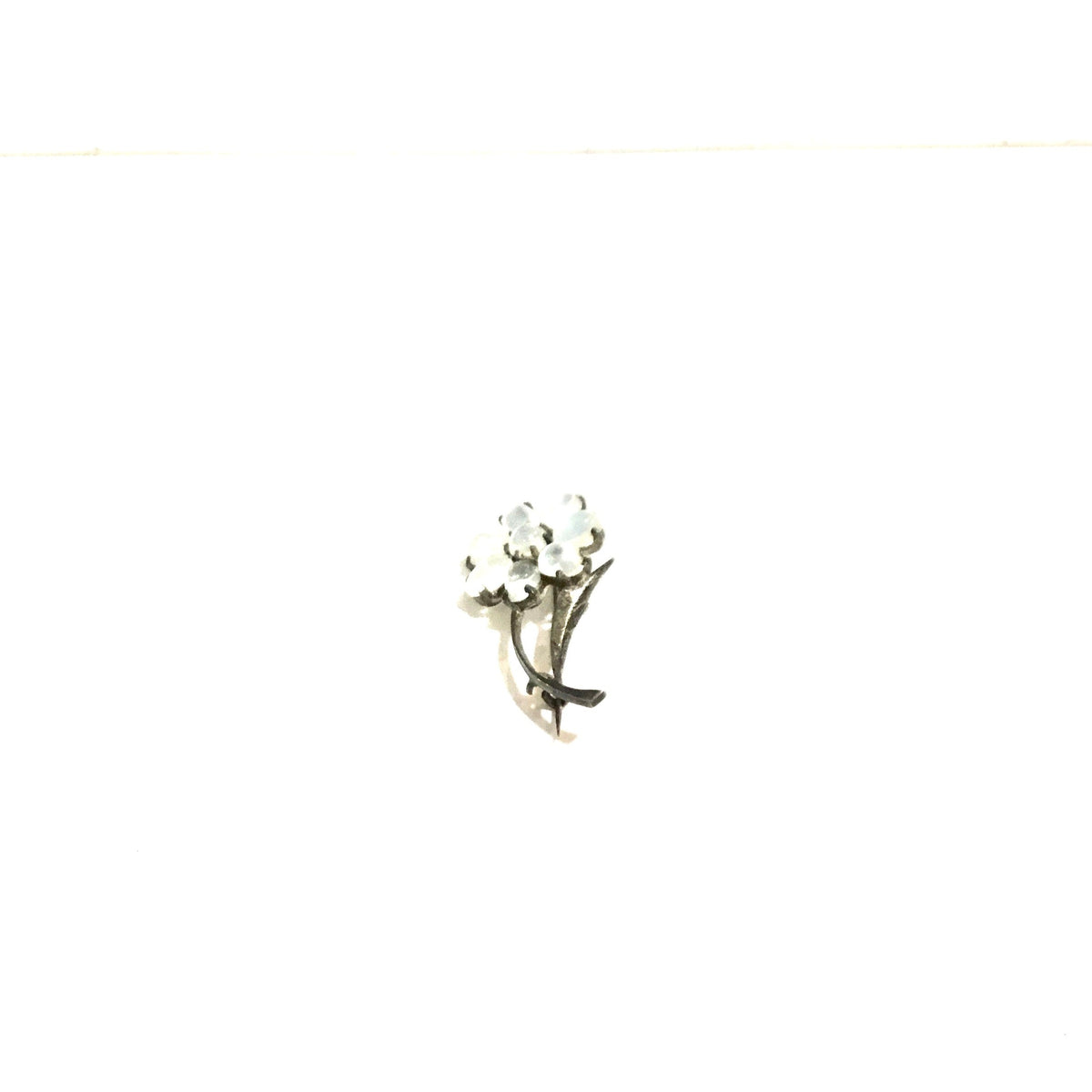 Moonstone Flower Brooch