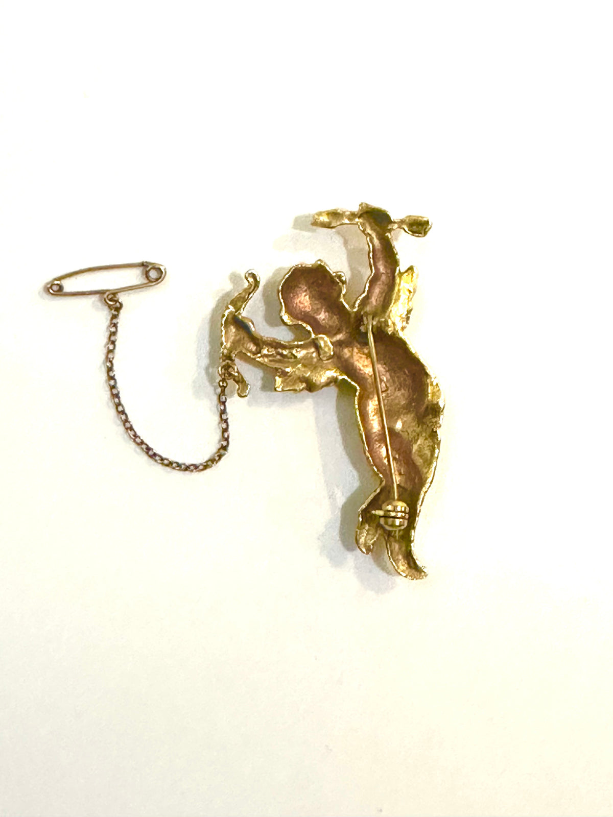 9ct Gold Cherub Brooch