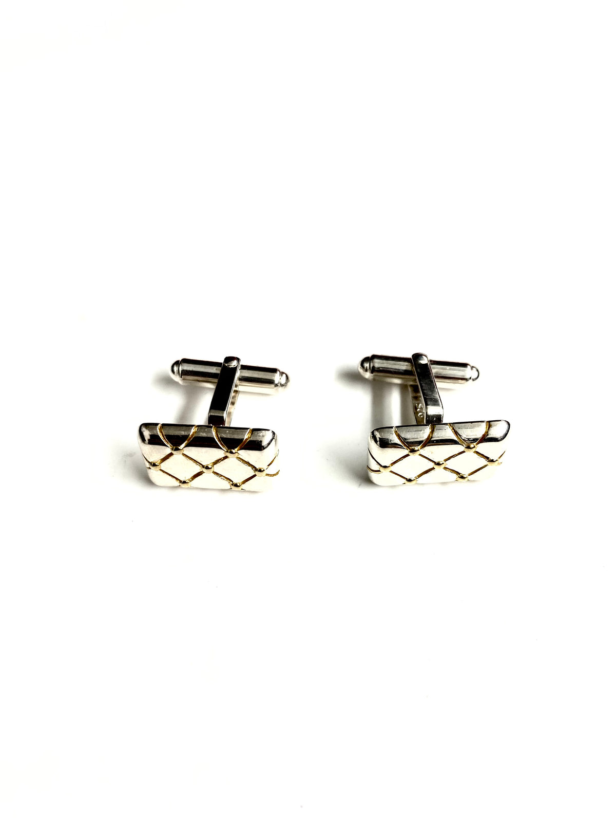 Sterling Silver Criss Cross Cufflinks