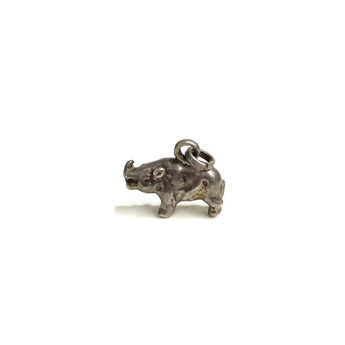 Sterling Silver Rhino Charm