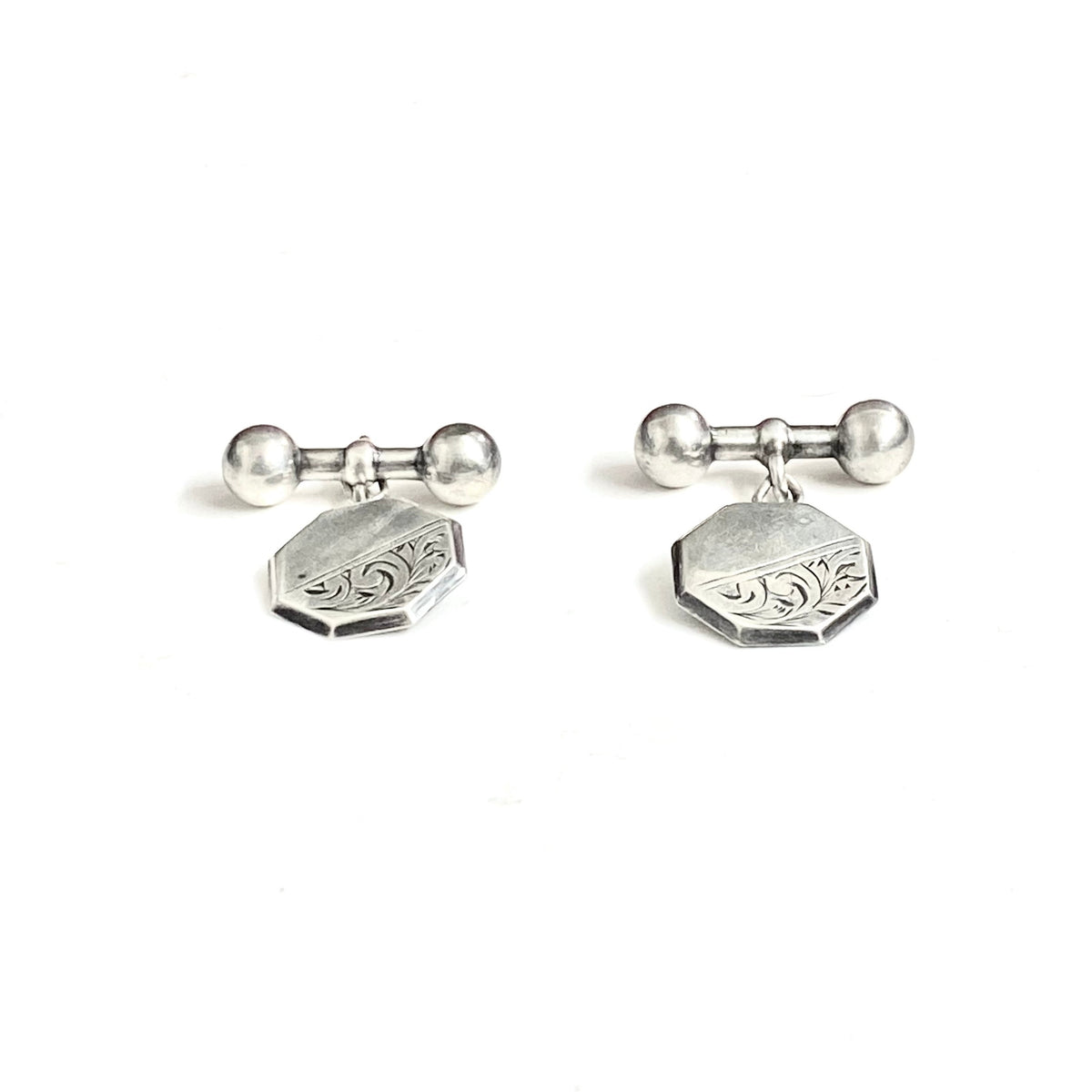 Antique Art Deco Sterling Silver Cufflinks