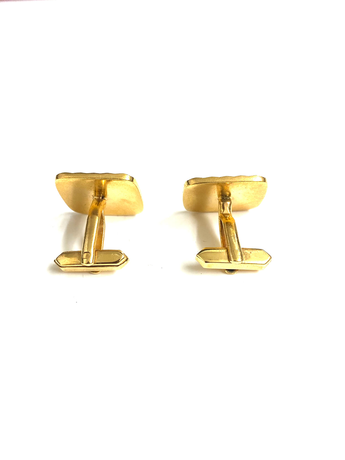 Sterling Silver Gold Plate Square Cufflinks