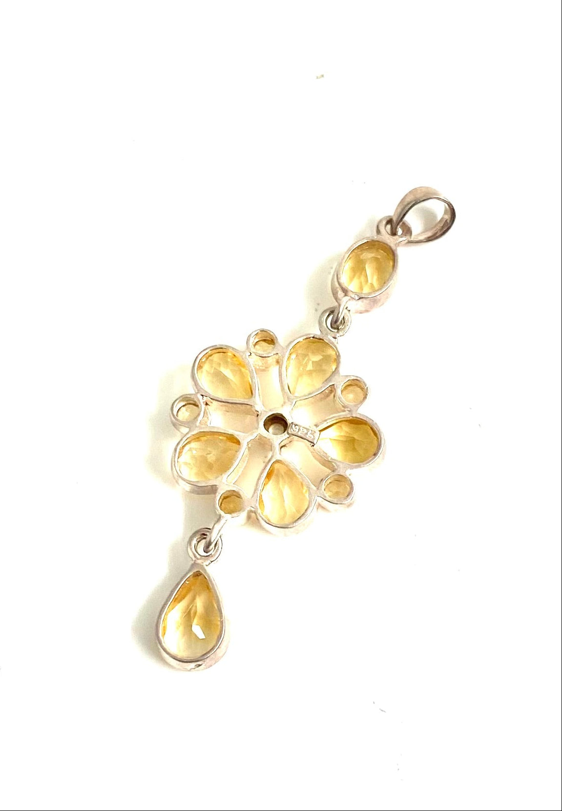 Sterling Silver Citrine and Pearl Pendant