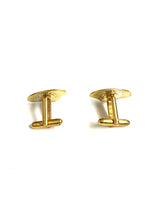 Sterling Silver Gold Plate Opal Abstract Cufflinks