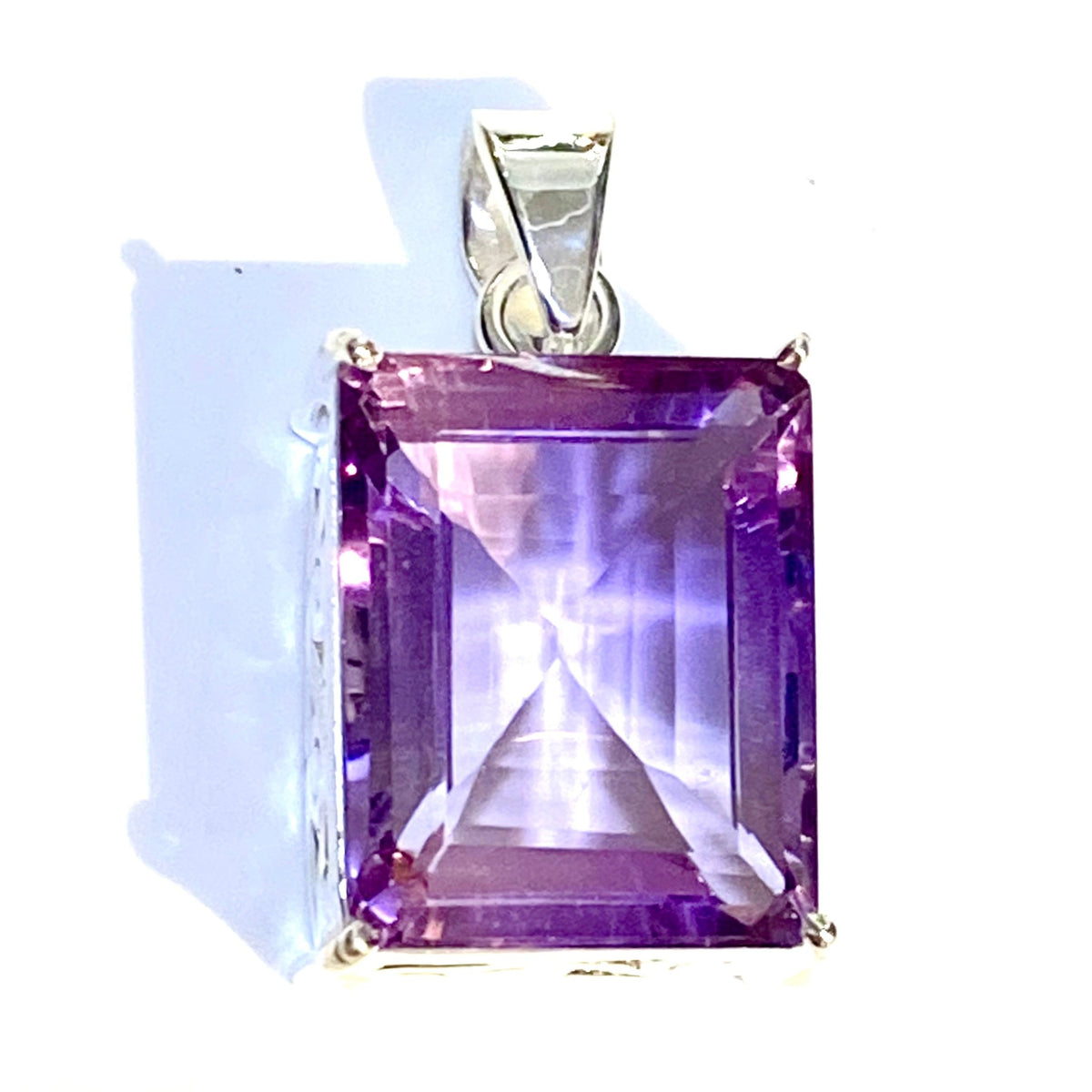 Natural Amethyst Sterling Silver Pendant