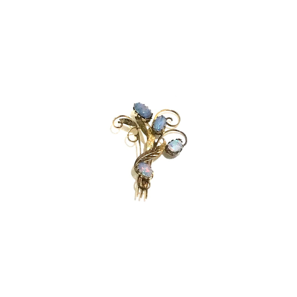 Vintage 9ct Gold Doublet Opal Brooch