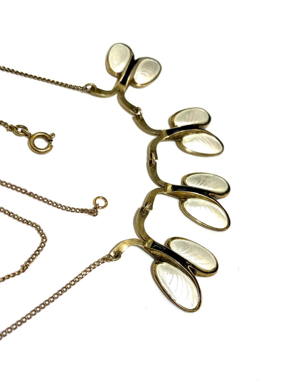 Modernist Sterling Silver Enamel Necklace