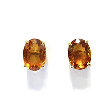 9ct Yellow Gold Madeira Citrine Stud Earrings