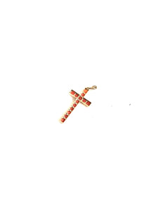 9ct Gold Momo Coral Crucifix
