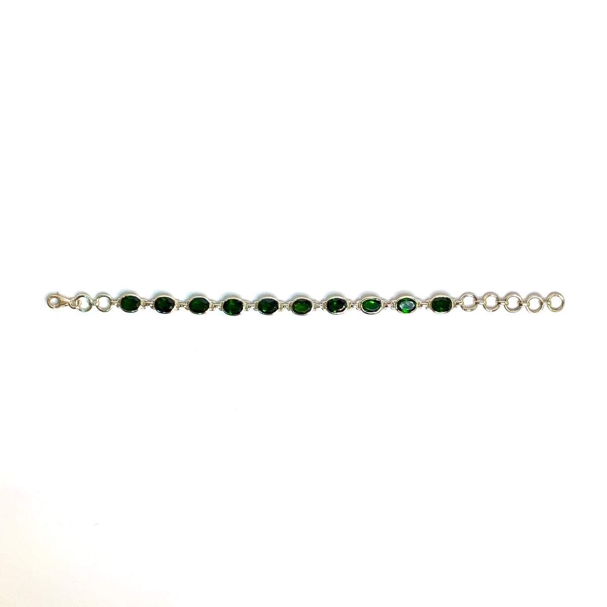 Sterling Silver Chrome Diopside Bracelet
