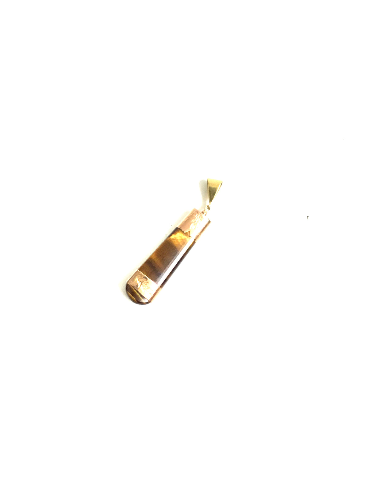 Antique (Victorian Era) 9ct Gold Tigers Eye Pendant