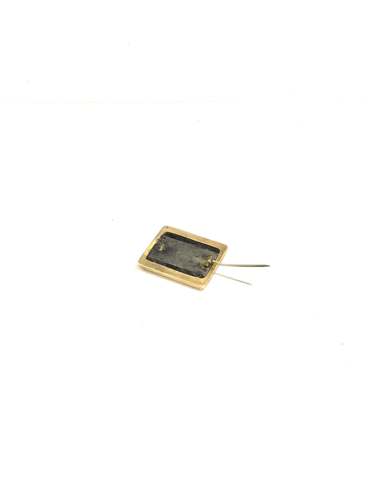 9ct Gold Porcelain and Enamel Brooch