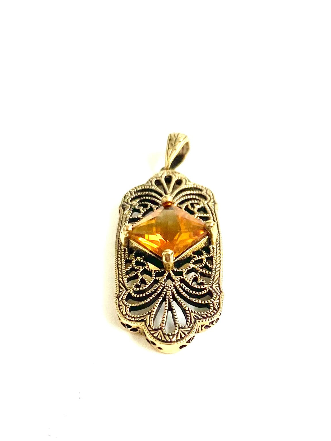 9ct Gold Citrine Pendant