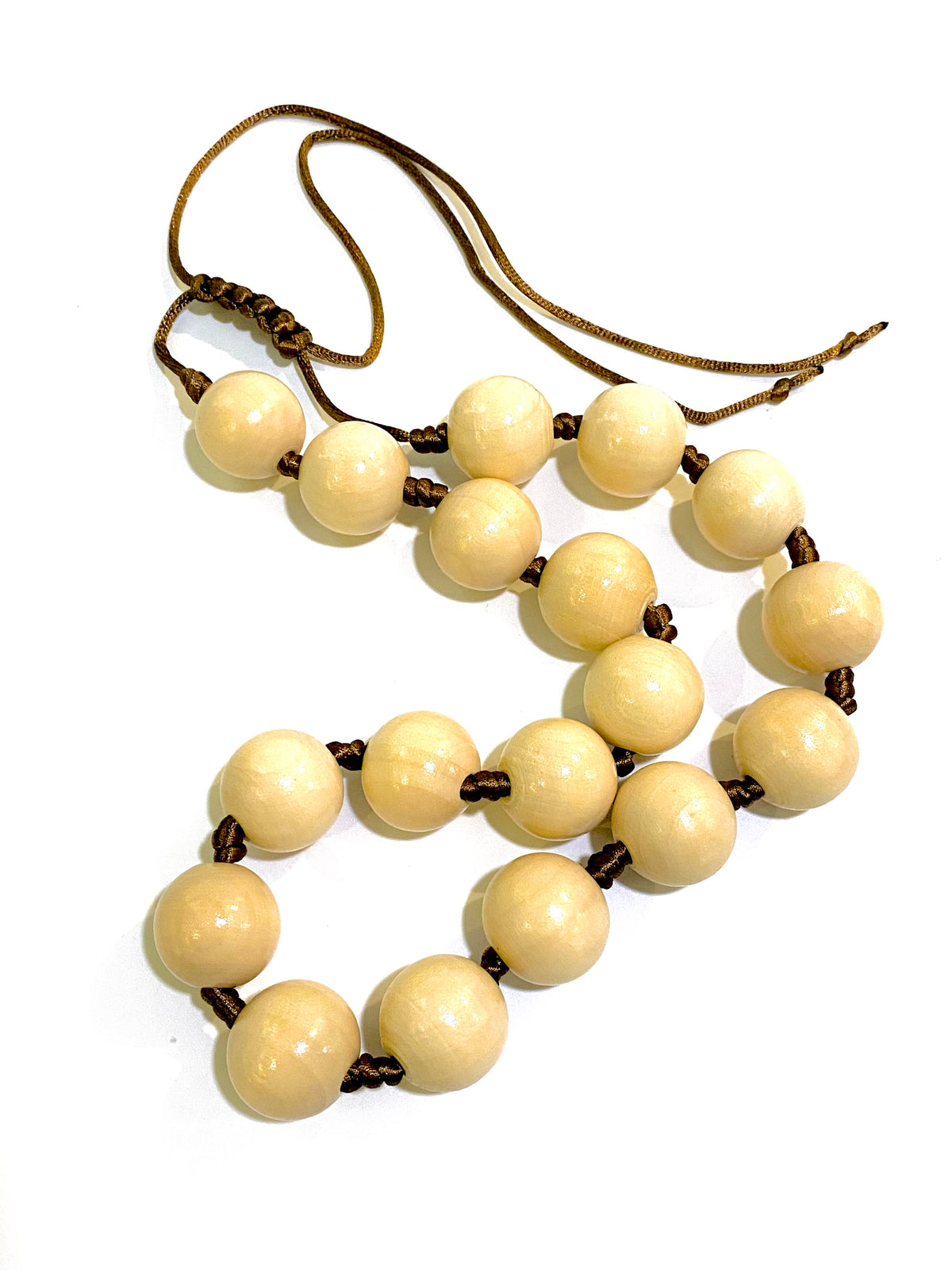 Pine Wooden Bead Necklace