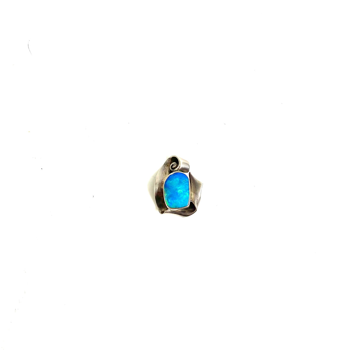 Black Opal Sterling Silver Pendant