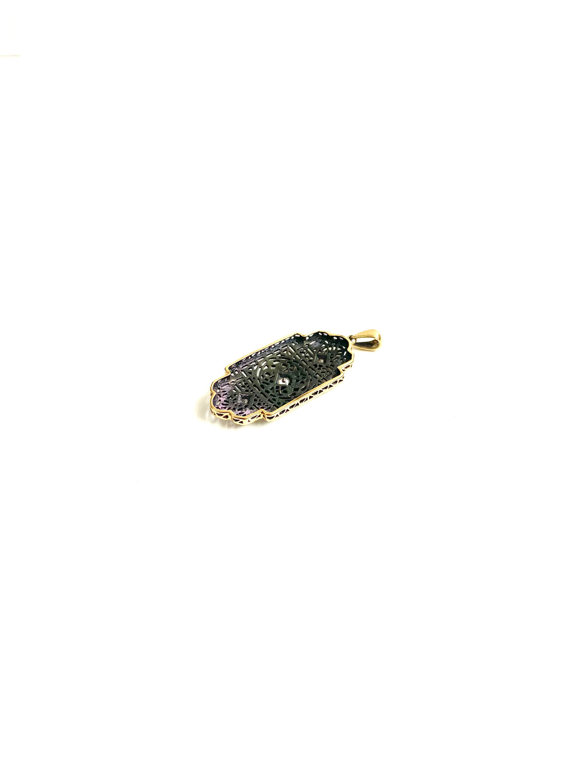 9ct Gold and Three Diamonds Pendant