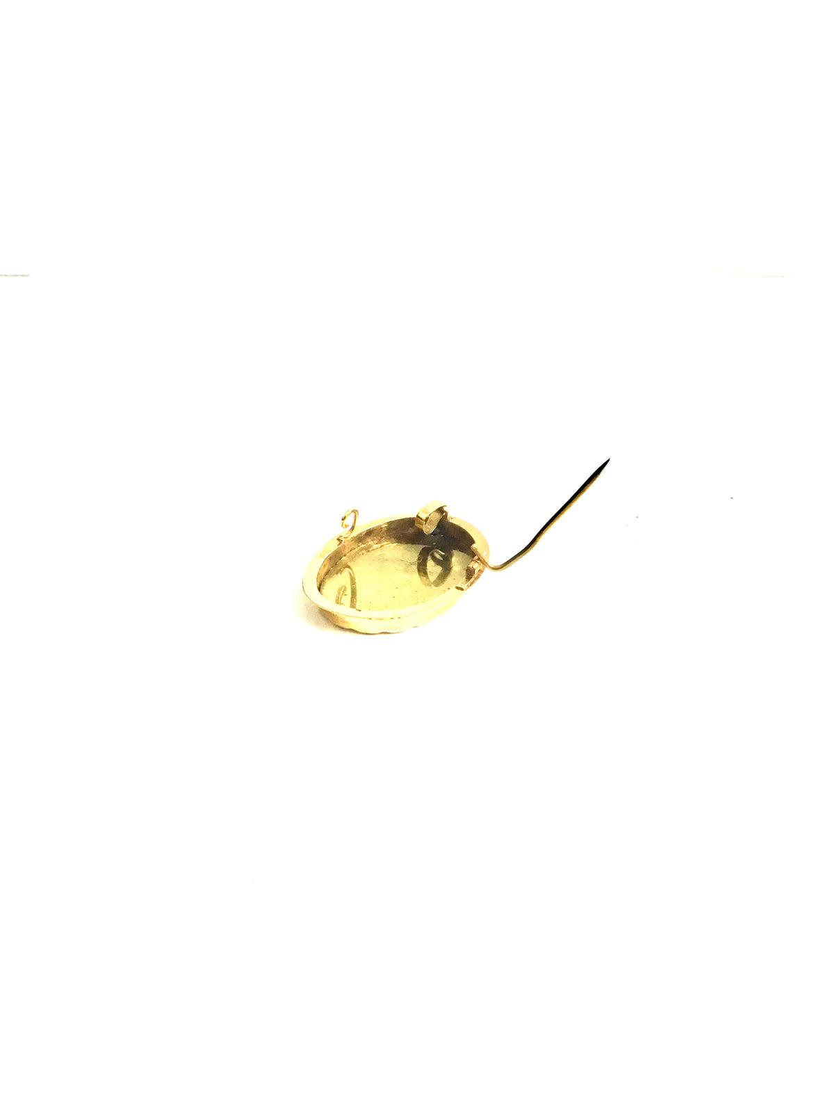 Antique 18ct Yellow Gold Enamel Brooch