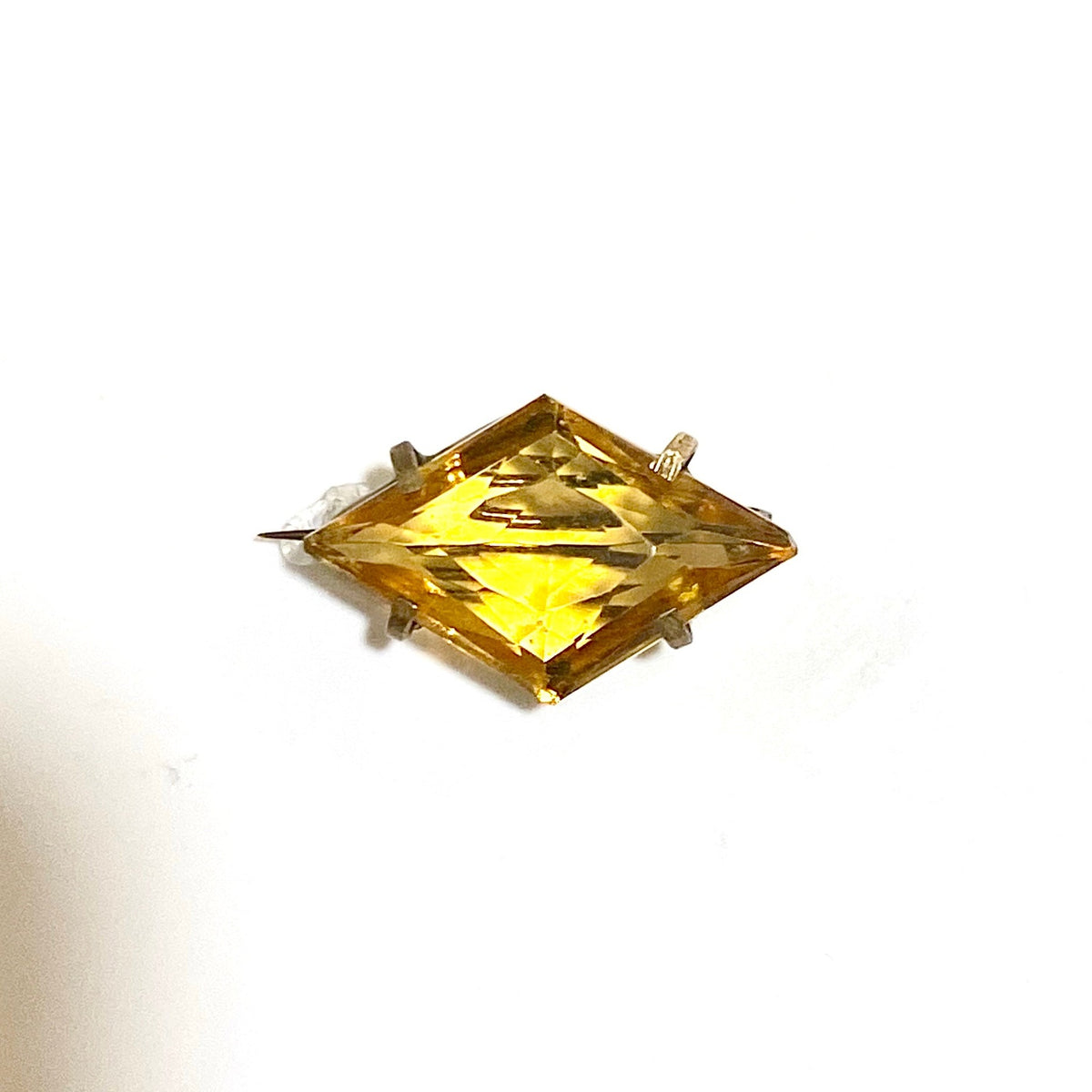Costume Citrine Brooch