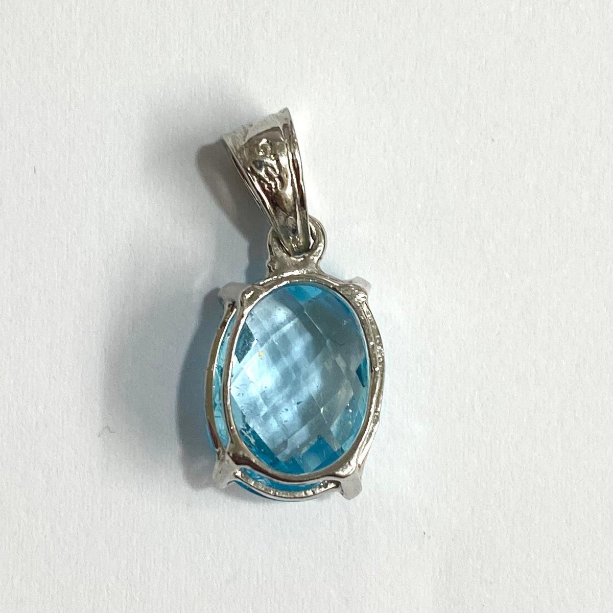 Sterling Silver Swiss Blue Topaz Pendant