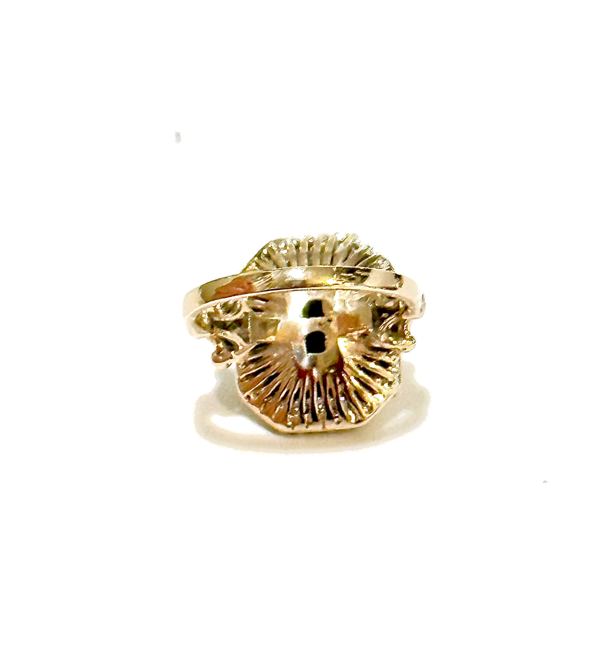 9ct Yellow Gold Black Onyx and Diamond Ring