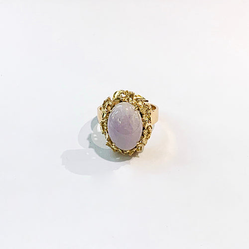 18ct Yellow Gold Lavender Jade Ring