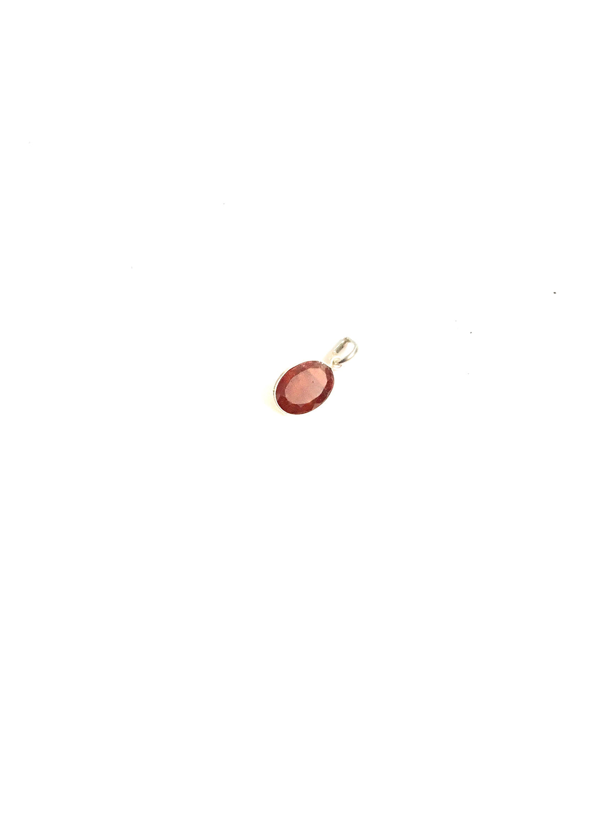 Sterling Silver Spessartite Garnet Pendant