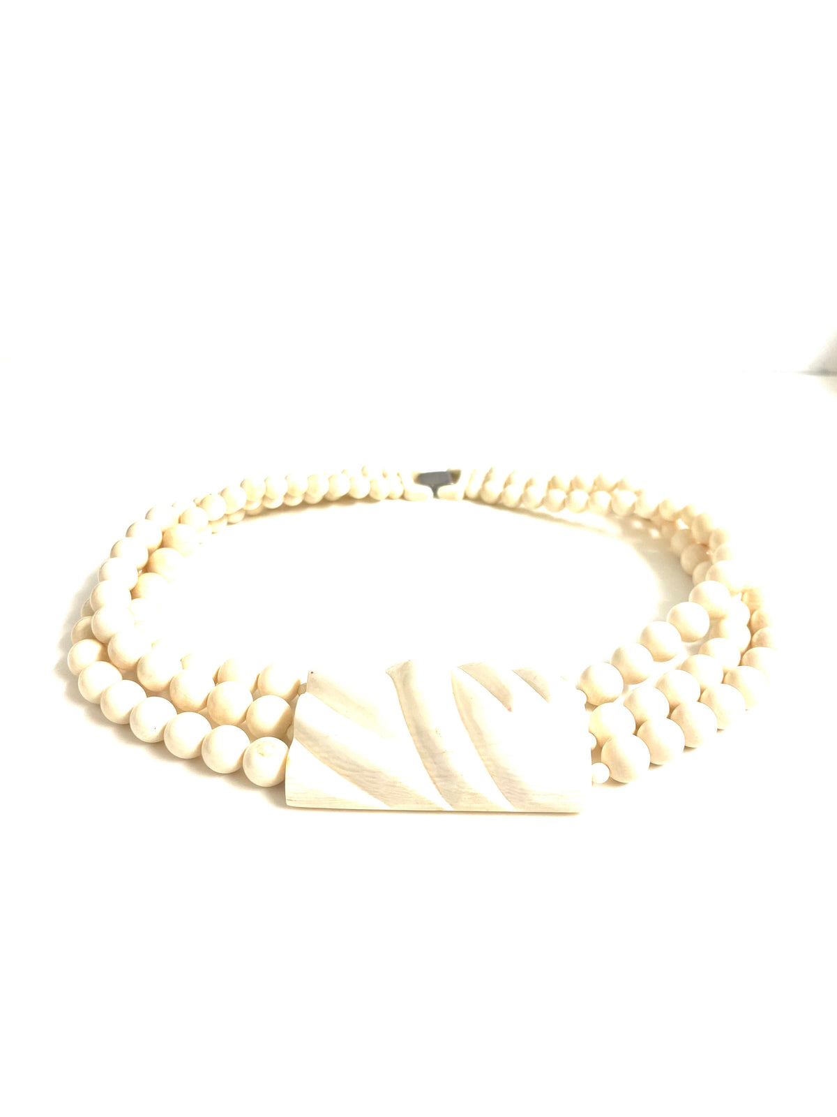 Ivory Graduated Beaded Necklace