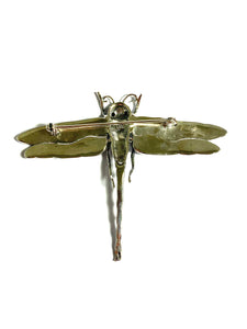 Enamel, Marcasite and Ruby Dragonfly Brooch