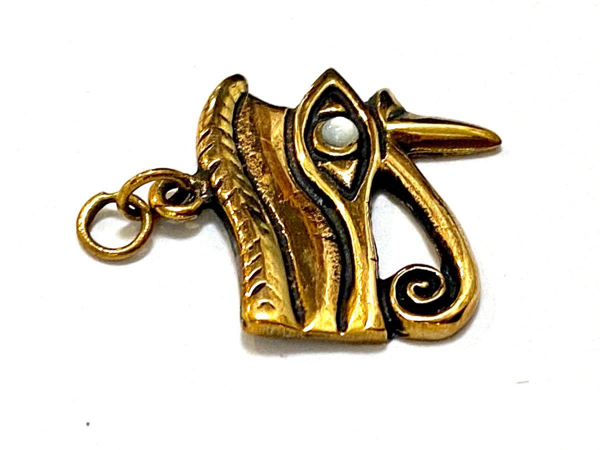 Brass Egyptian Evil Eye Pendant
