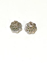 Sterling Silver Peridot and Cubic Zirconia Earrings