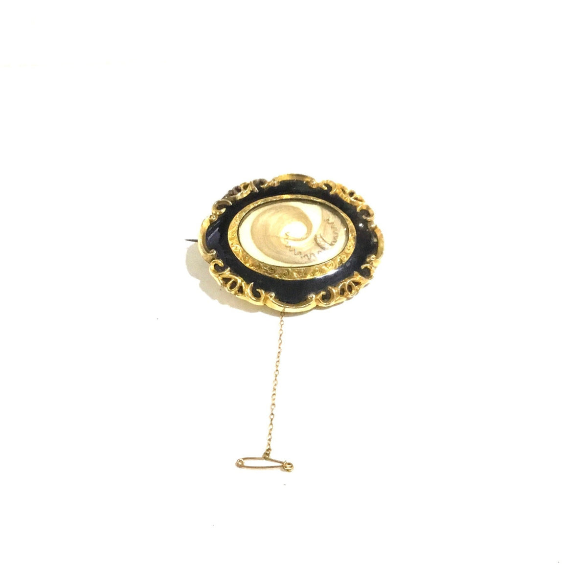 Antique 14ct Gold Mourning Brooch