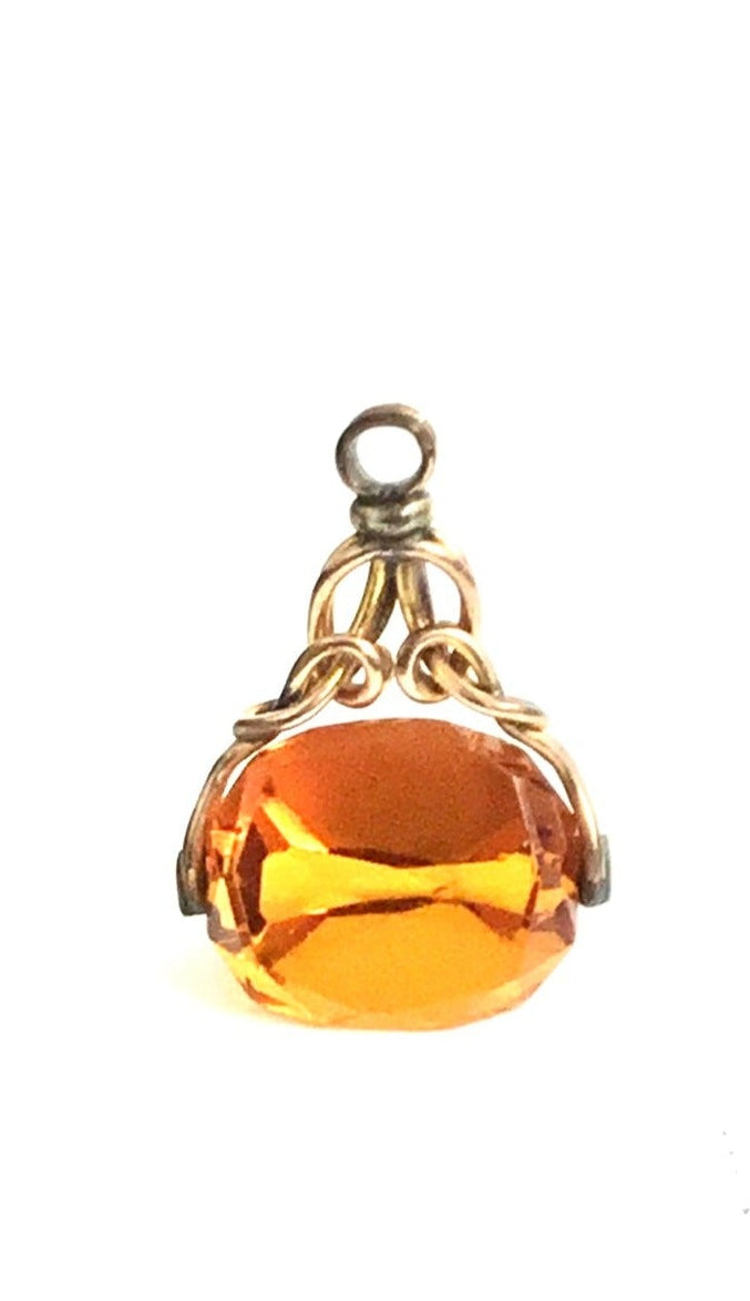 9ct Yellow Gold and Citrine Pendant