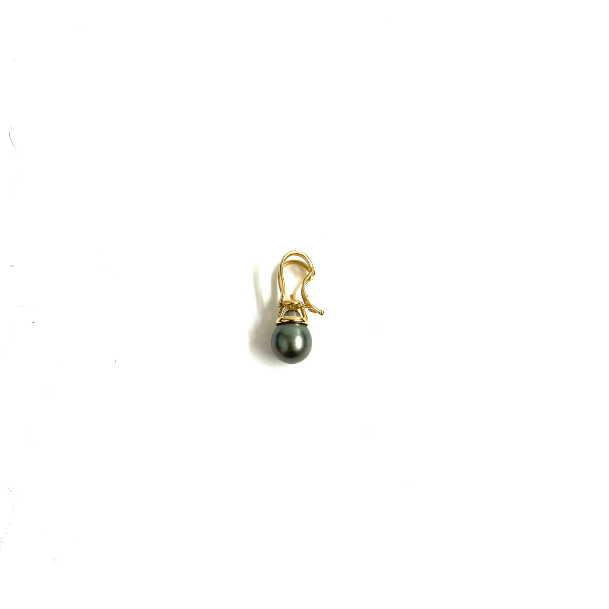 18ct Gold Black Tahitian Pearl Pendant