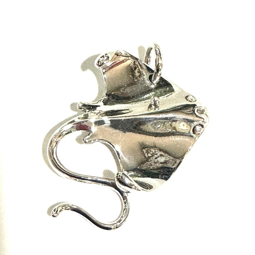 Large Sterling Silver Stingray Pendant