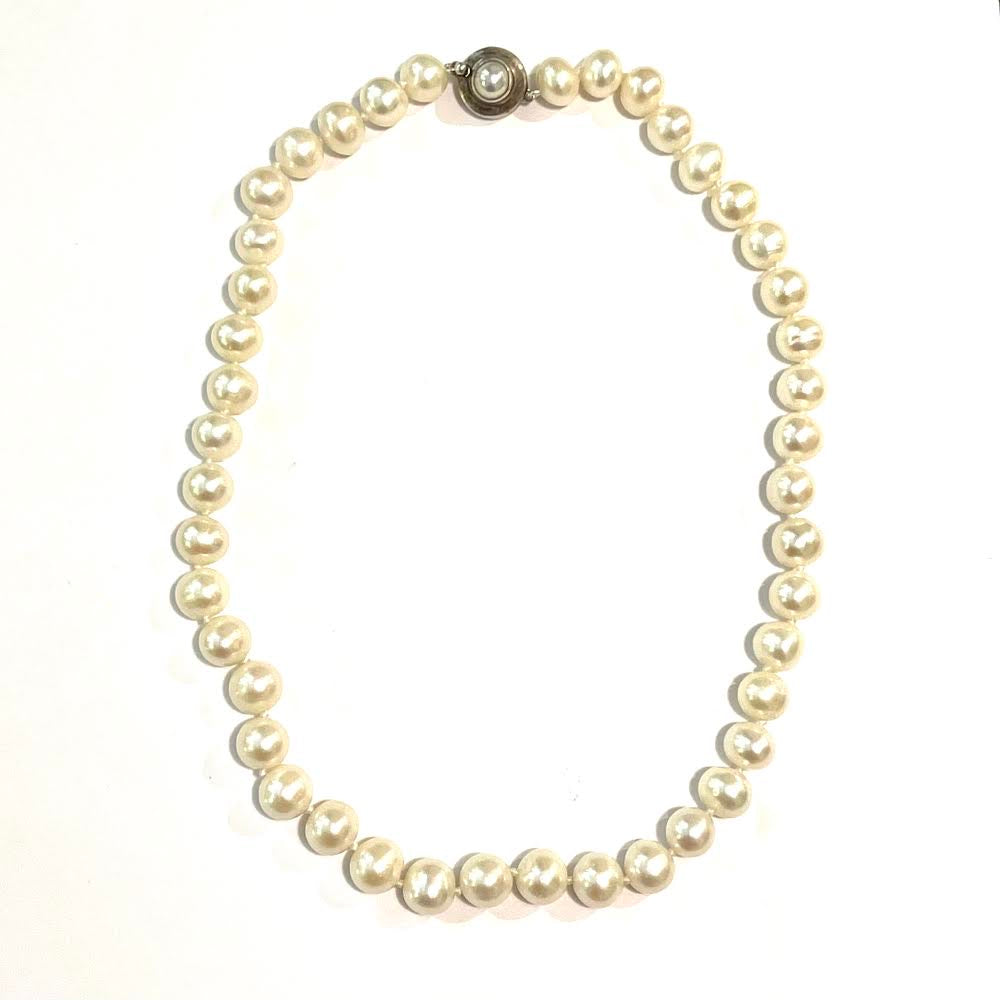 Sterling Silver Freshwater Pearl Beaded Necklace