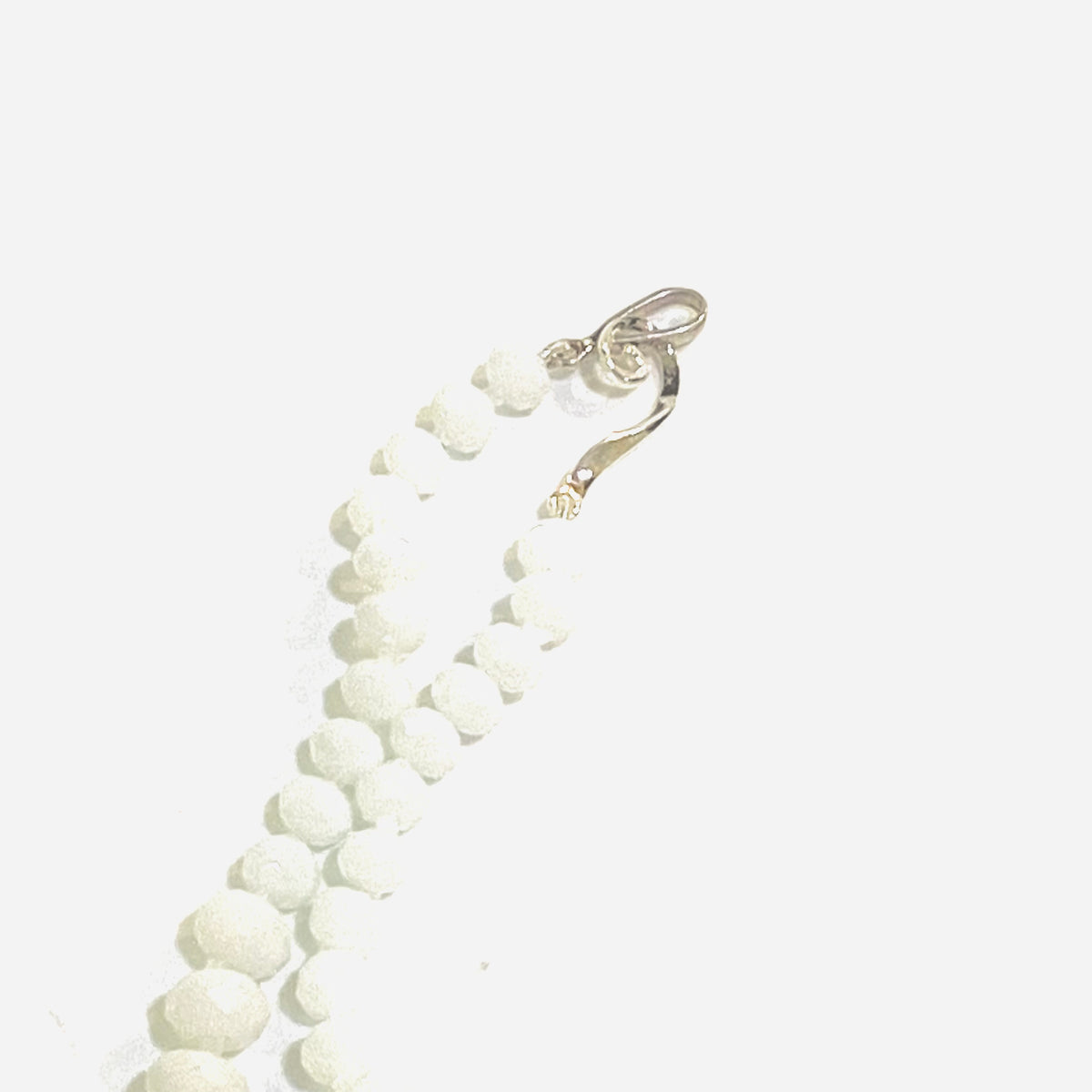 White Crystal Faceted Beaded Necklace