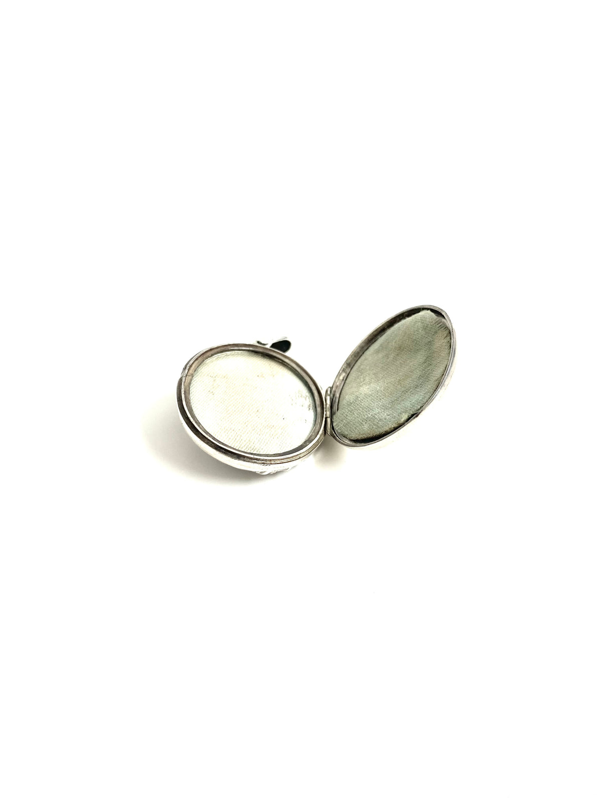 Antique Sterling Silver Floral Engraved Locket