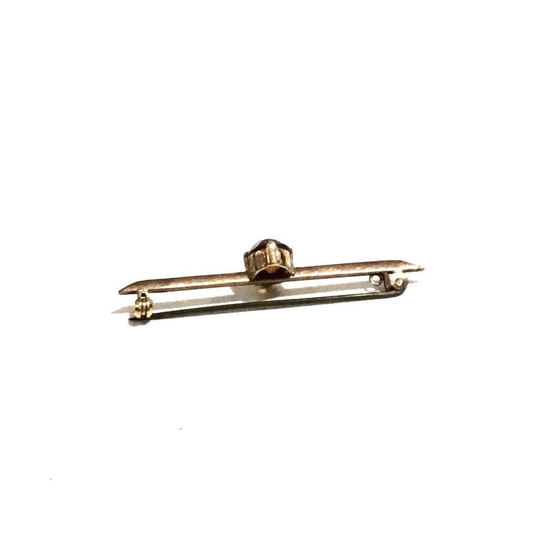 Oval Citrine Bar Brooch
