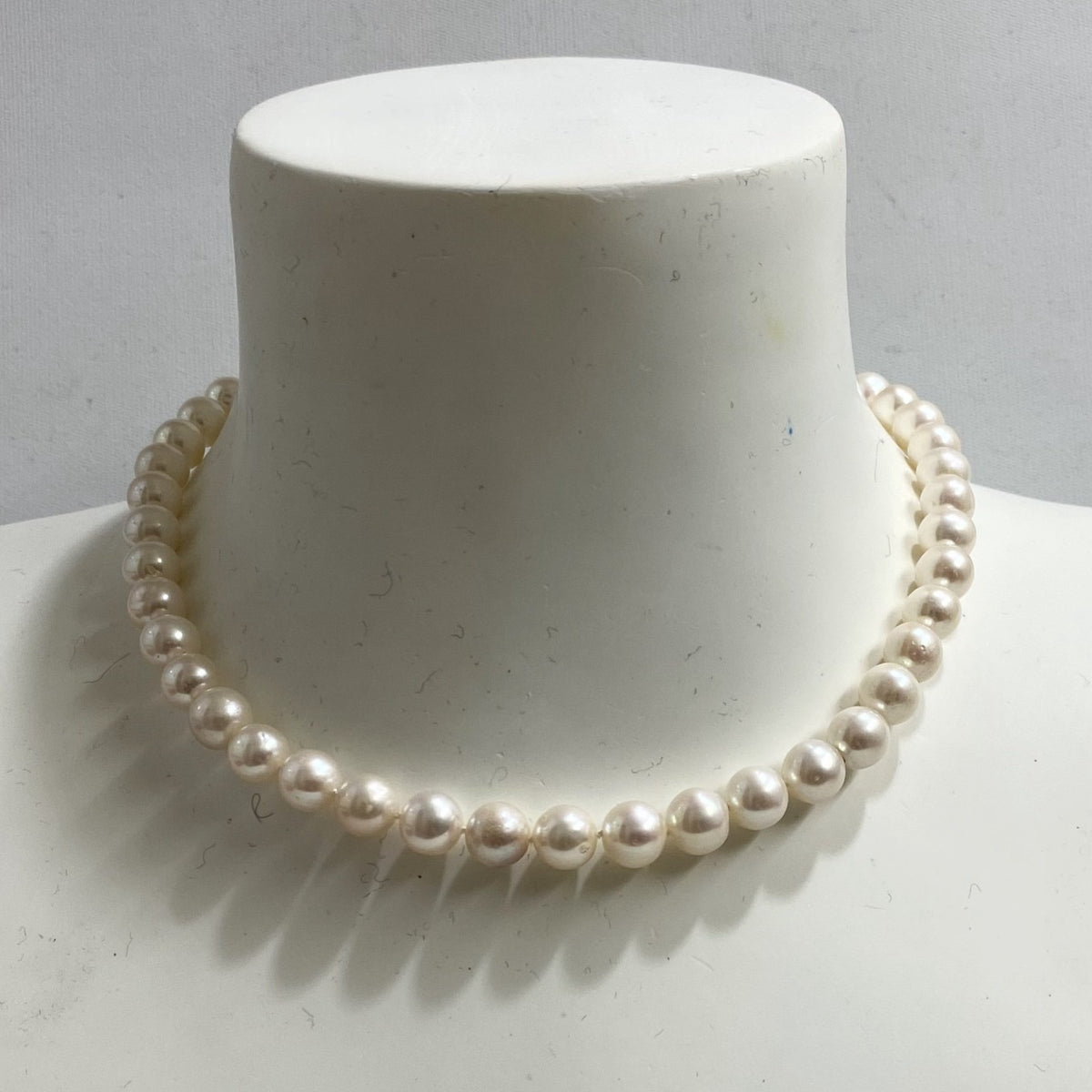 9ct Yellow Gold White South Sea Pearl Beaded Necklace
