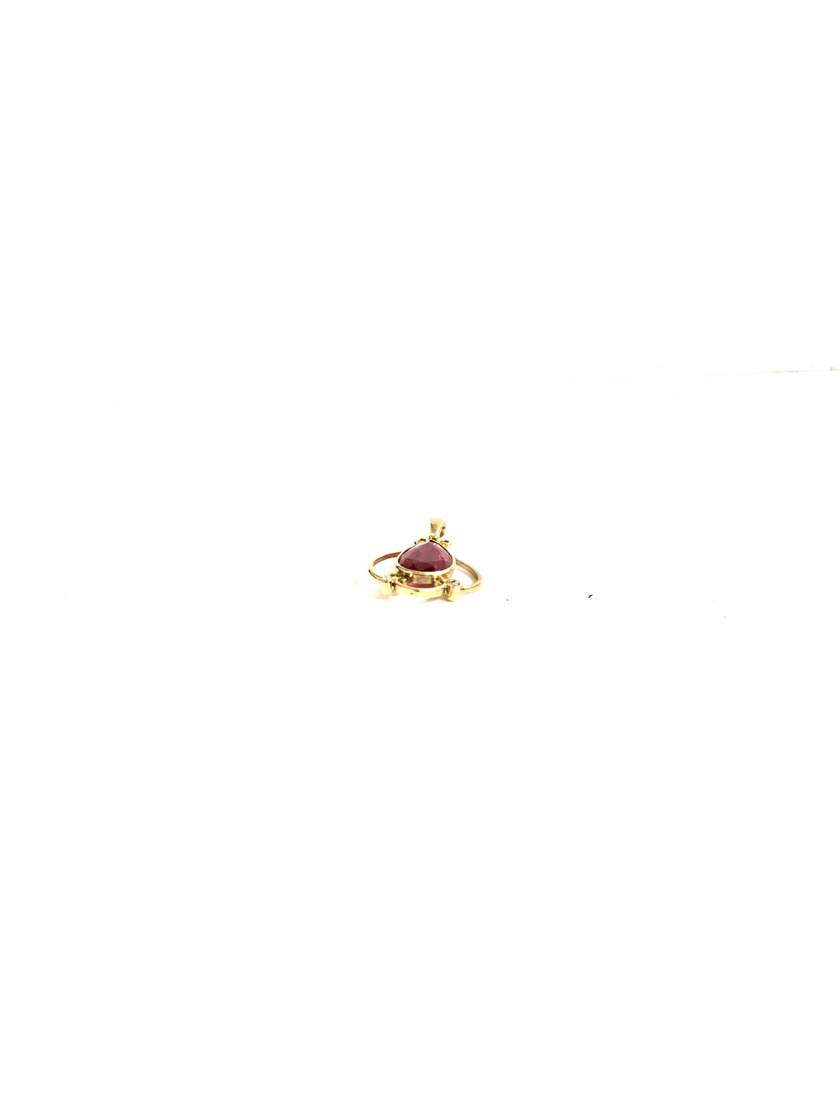 9ct Gold Ruby and Diamond Pendant