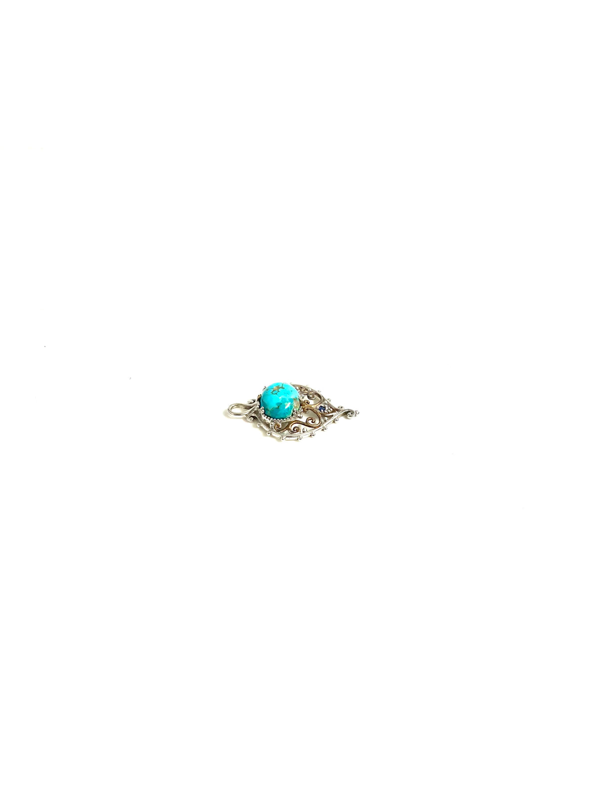 Palladium Turquoise Pendant