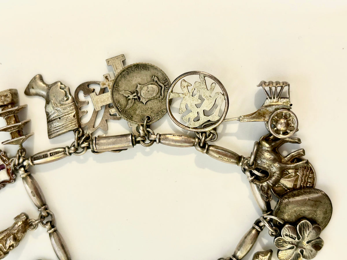 Vintage Sterling Silver Charm Bracelet