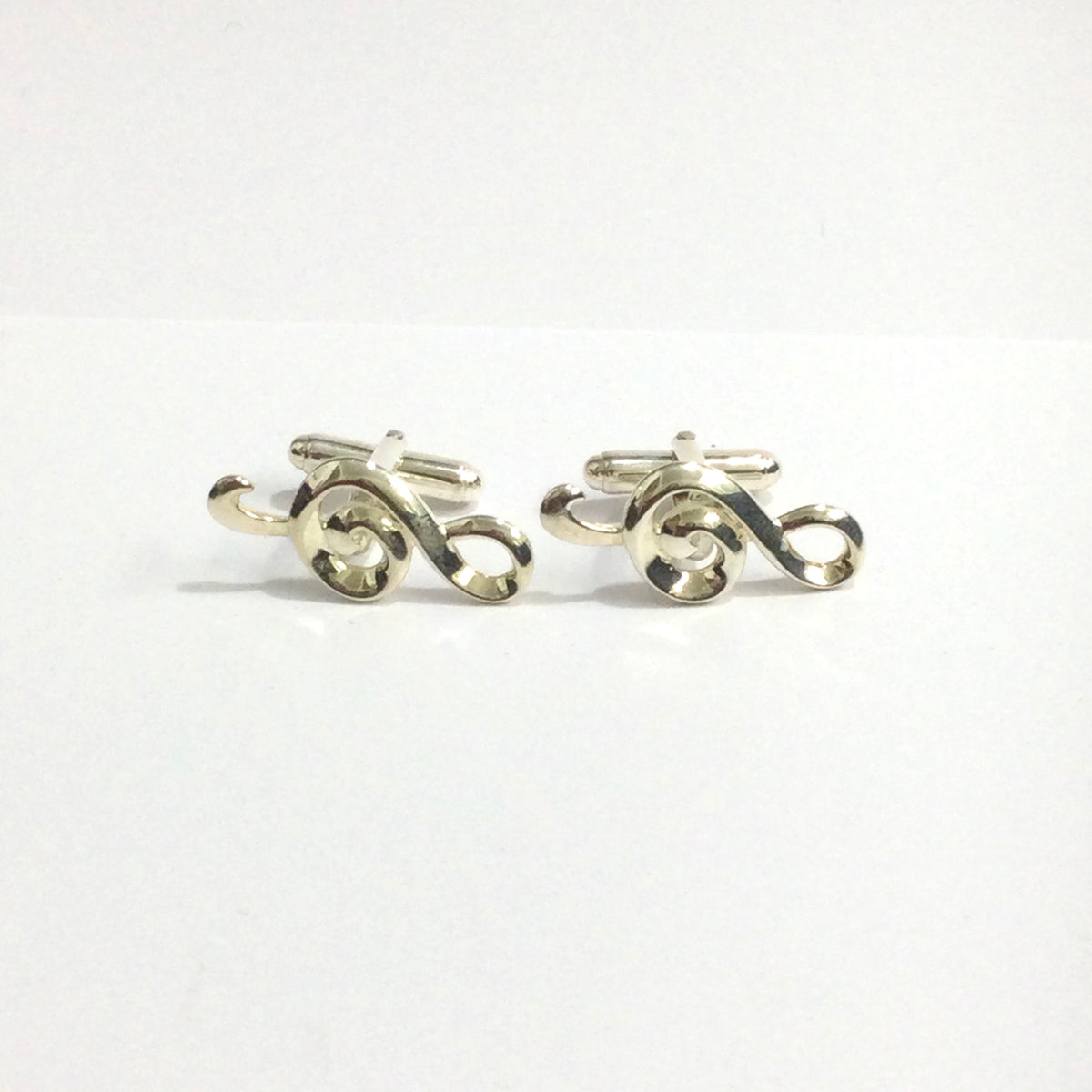 Sterling Silver Treble Clef Cufflinks